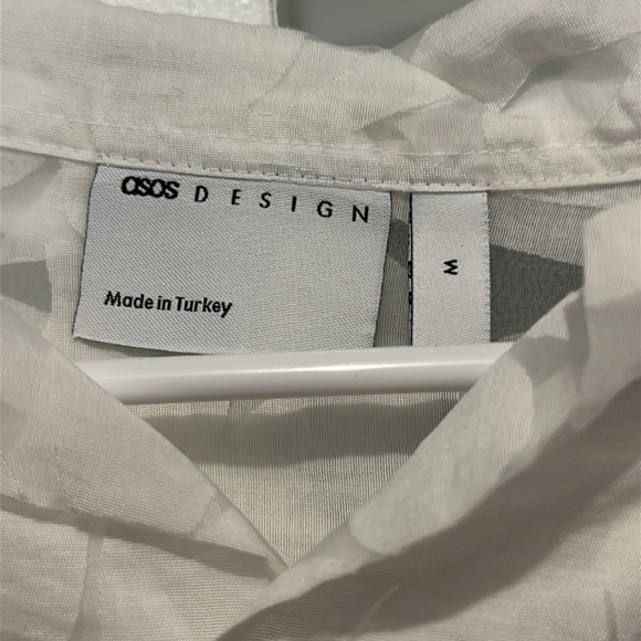 ASOS White Floral Dress Shirt - Picture 5 of 7